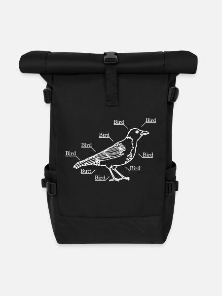 Ein Vogel wie ihn ein Physiker sieht - Rolltop Rucksack - Schwarz