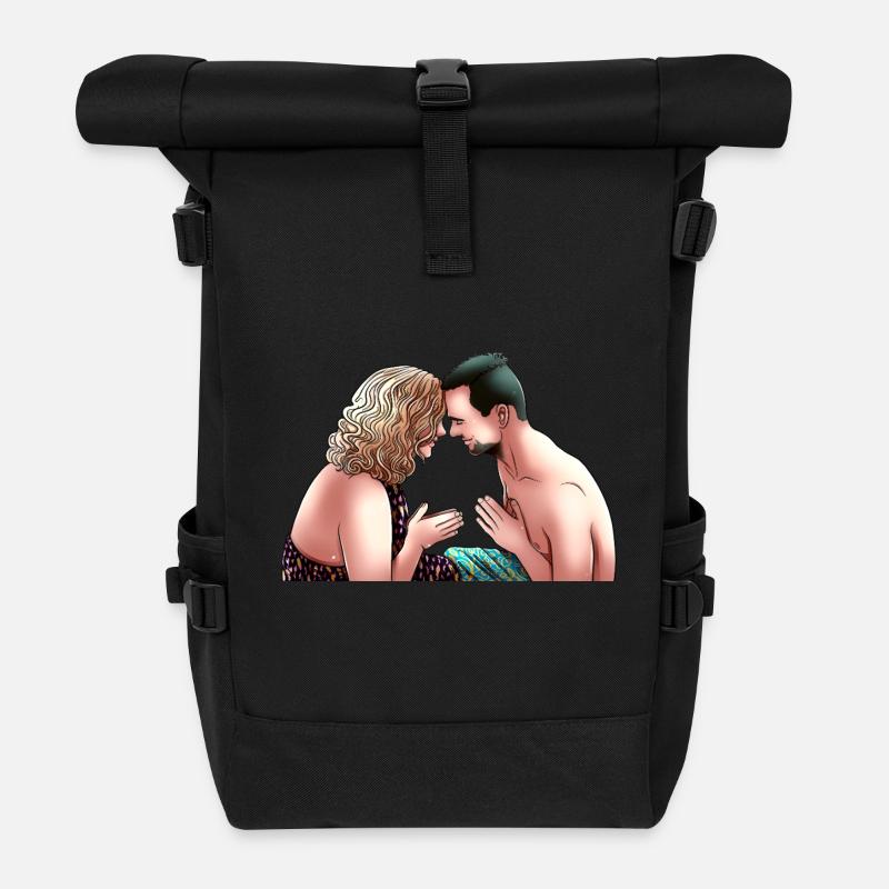 Tantric Couple - Rolltop Rucksack - Schwarz