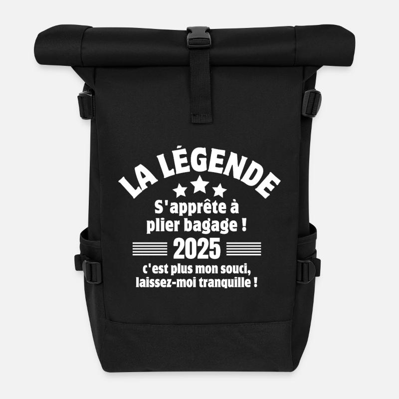 Ruhestand, Ruhestand, ich bin im Ruhestand - Rolltop Rucksack - Schwarz