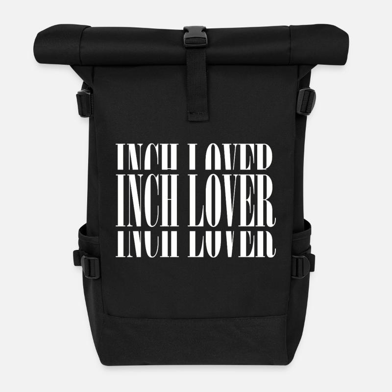 InchLover Weiss - Rolltop Rucksack - Schwarz
