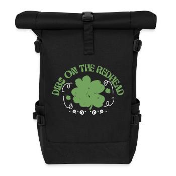 Dibs on the redhead adorable and humorous. - Roll Top Backpack - black - Front