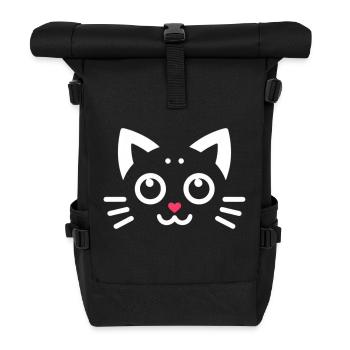 Kawaii Kittens, Pets - Roll Top Backpack - black - Front