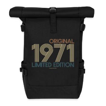 Vintage Limited Edition 1971 Birthday - Roll Top Backpack - black - Front