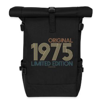 Vintage Limited Edition 1975 50th Birthday - Roll Top Backpack - black - Front
