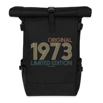 Vintage Limited Edition 1973 Year of Birth - Roll Top Backpack - black - Front