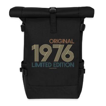 Vintage Limited Edition 1976 Year of Birth - Roll Top Backpack - black - Front