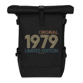 Vintage Limited Edition 1979 Year of Birth - Roll Top Backpack - black - Front