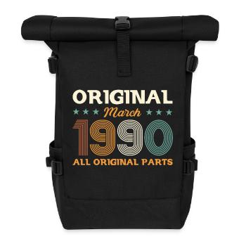 35ème anniversaire cadeau mari Original mars 1990 - Sac à dos roll top - noir - Devant