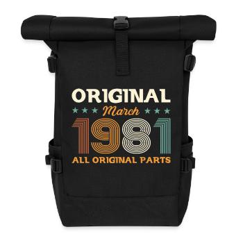 44ème anniversaire cadeau mari Original mars 1981 - Sac à dos roll top - noir - Devant