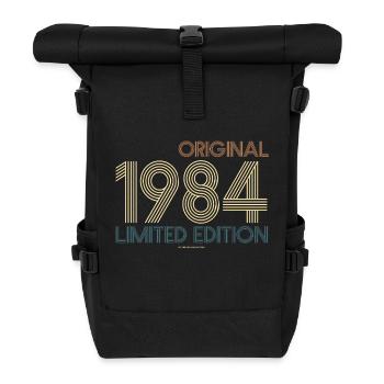 Vintage Limited Edition 1984 Year of Birth - Roll Top Backpack - black - Front
