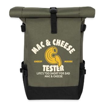 Mac & Cheese Tester - Rolltop Rucksack - Olive/Schwarz - Vorne