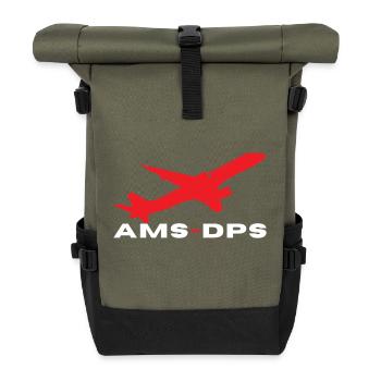 INDONET Amsterdam - Denpasar - Roll Top Backpack - olive/black - Front