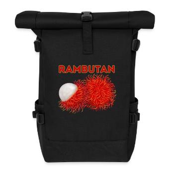 INDONET Rambutan - Roll Top Backpack - black - Front
