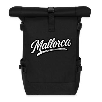 Mallorca lettering - Roll Top Backpack - black - Front
