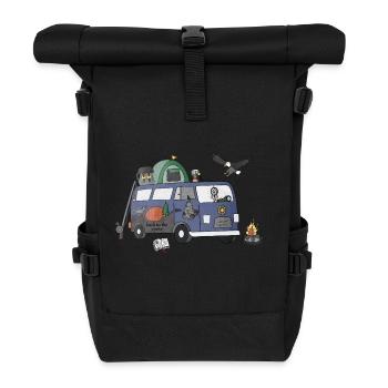 Wild and free Camper - Roll Top Backpack - black - Front