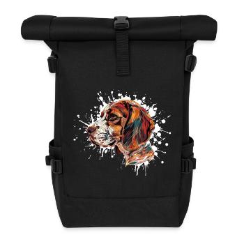 Beagle Color Explosion - Roll Top Backpack - black - Front