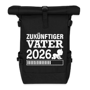FUTURE DAD 2026 Fatherhood Funny - Roll Top Backpack - black - Front