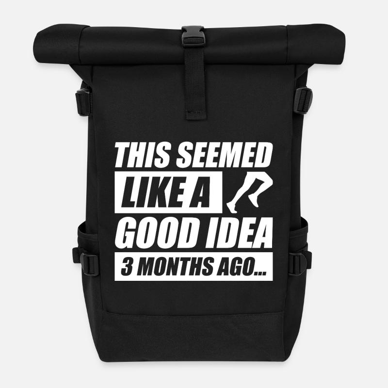 Comme une bonne idée drôle course à pied coureur - Sac à dos roll top - noir
