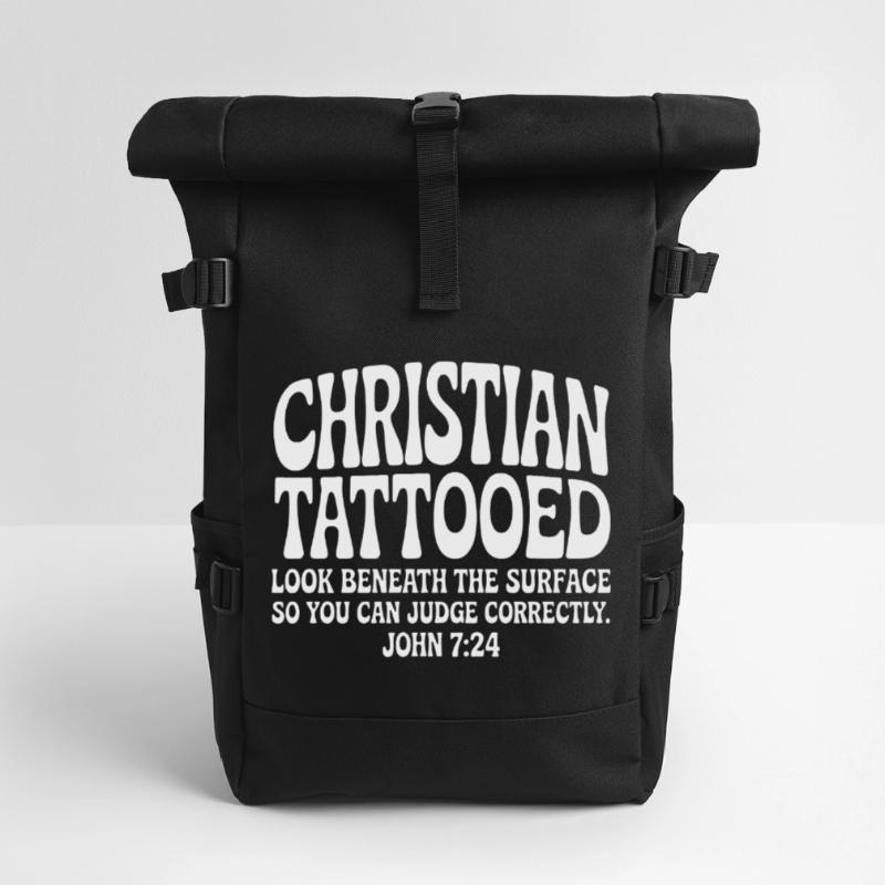 Un look tatoué chrétien sous la surface Sac à dos roll top