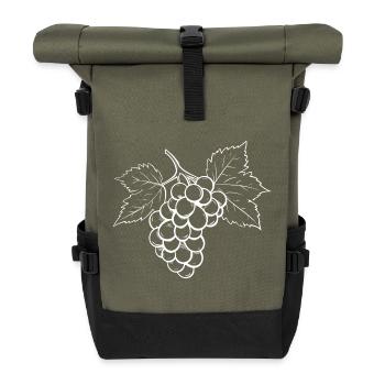 Grapes Grapes - Roll Top Backpack - olive/black - Front