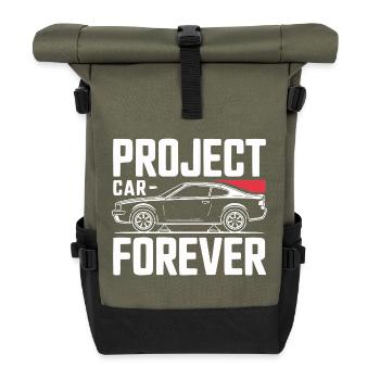 Project Car Forever Garage Design - Roll Top Backpack - olive/black - Front