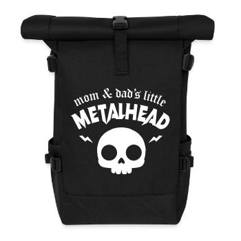 le petit metalleux de maman et papa metal musique - Sac à dos roll top - noir - Devant