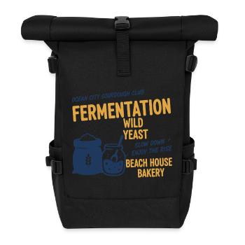 Sourdough Bread Baking Baker Sourdough Starter Jar - Rolltop Rucksack - Schwarz - Vorne