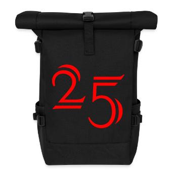 25. 25 JAHRE. 25. JUBILÄUM. 25 JAHRESJUBILÄUM. - Rolltop Rucksack - Schwarz - Vorne