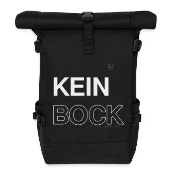 Kein Bock Kontrast-Statement - Rolltop Rucksack - Schwarz - Vorne