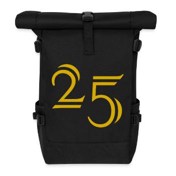 25. 25 JAHRE. 25. JUBILÄUM. 25 JAHRESJUBILÄUM. - Rolltop Rucksack - Schwarz - Vorne