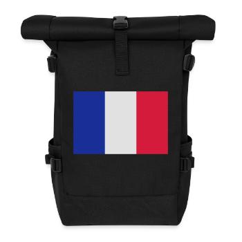 French Flag - Sac à dos roll top - noir - Devant