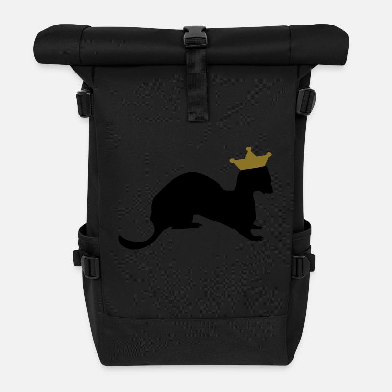 belette roi / king weasel (2c) - Sac à dos roll top - noir