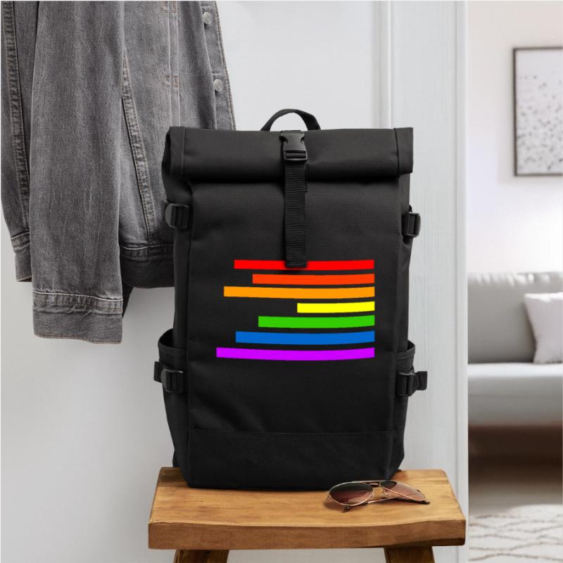 Regenbogen Rolltop Rucksack
