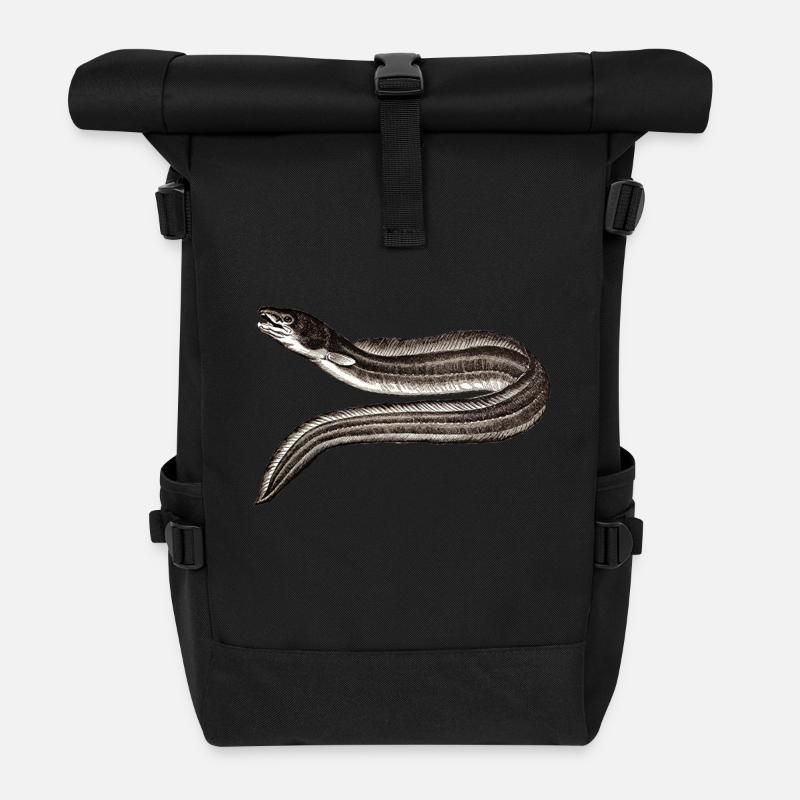 Aal Angler - Rolltop Rucksack - Schwarz