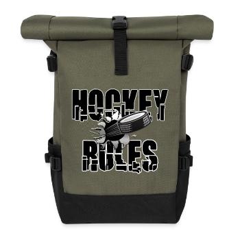 Règles de hockey - Sac à dos roll top - olive/noir - Devant
