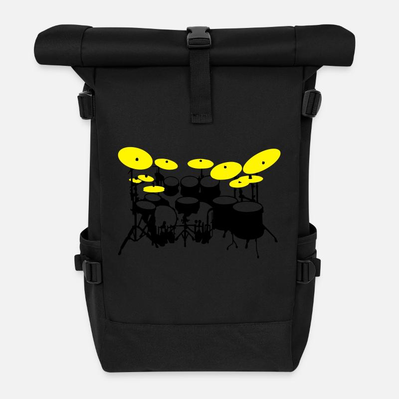 Large drumkit - Roll Top Backpack - black