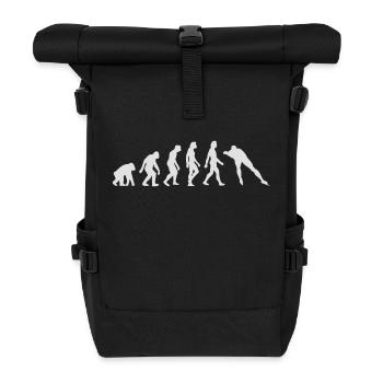 Die Evolution des Skates - Rolltop Rucksack - Schwarz - Vorne