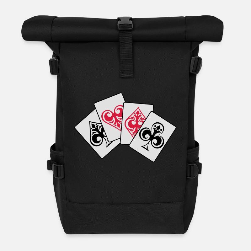 4 aces poker !!! - Rolltop Rucksack - Schwarz