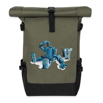 Roboter - Rolltop Rucksack - Olive/Schwarz - Vorne