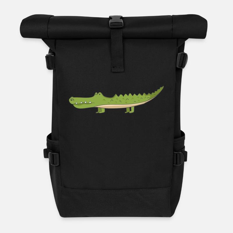 Crocodile - Sac à dos roll top - noir