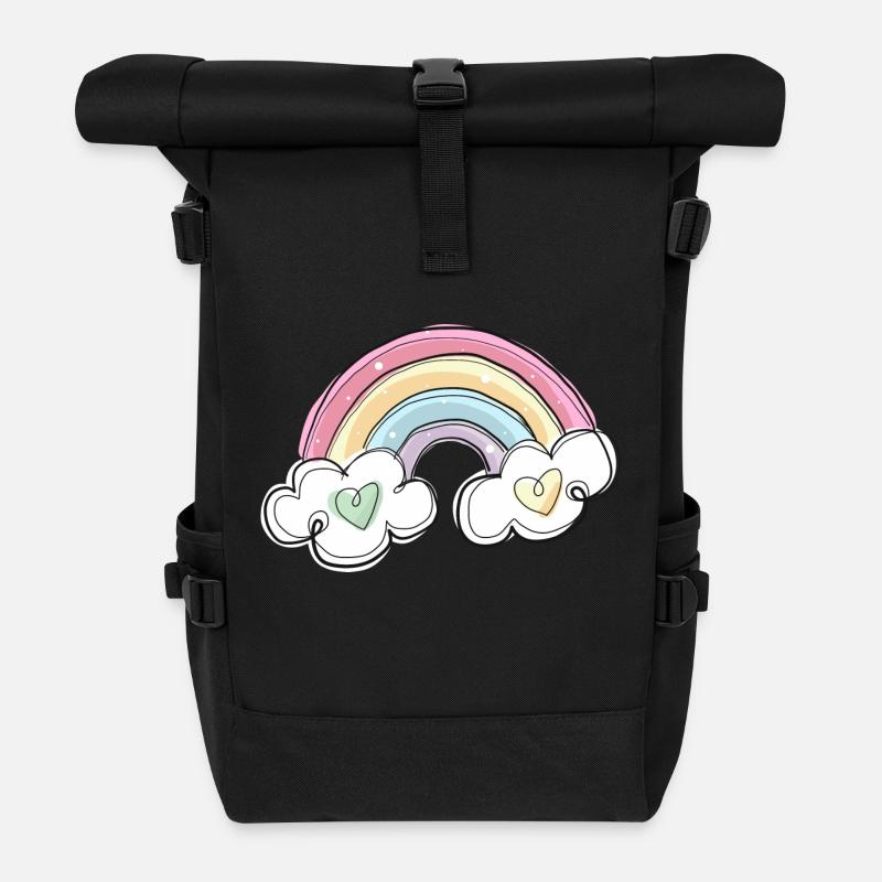 RAINBOW - Sac à dos roll top - noir