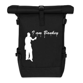 i_am_banksy - Rolltop Rucksack - Schwarz - Vorne