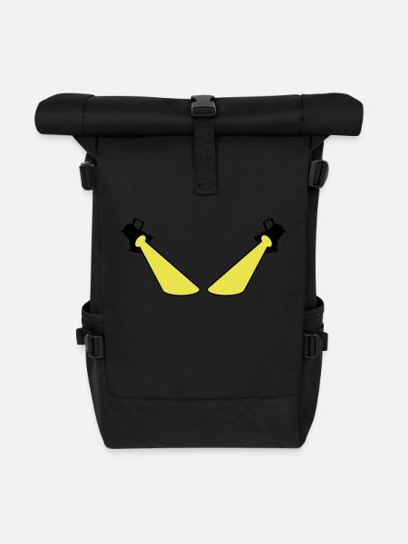 Scheinwerfer Spotlight - Rolltop Rucksack - Schwarz