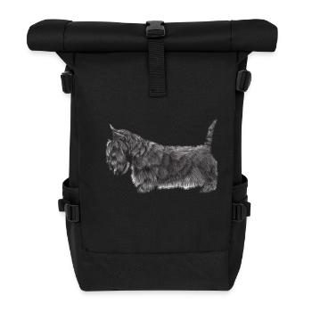 Scottish Terrier UB - Roll Top Backpack - black - Front