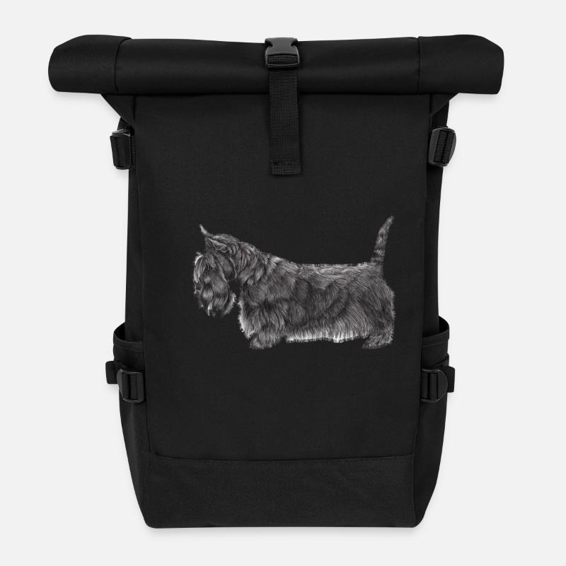 Terrier écossais UB - Sac à dos roll top - noir