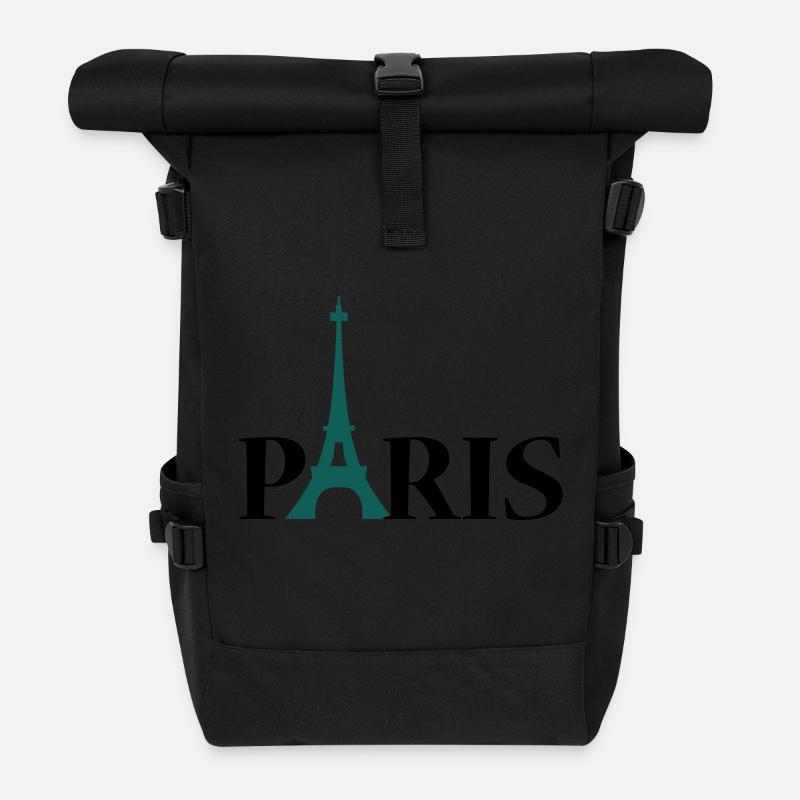 Paris Eiffeltoren / Eiffeltower / Tour Eiffel - Roll Top Backpack - black