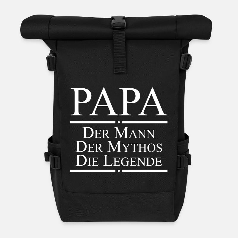 PAPA Legende - Rolltop Rucksack - Schwarz