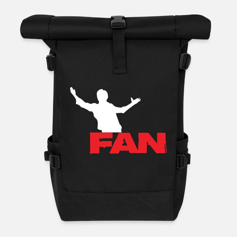 Fan - Rolltop Rucksack - Schwarz