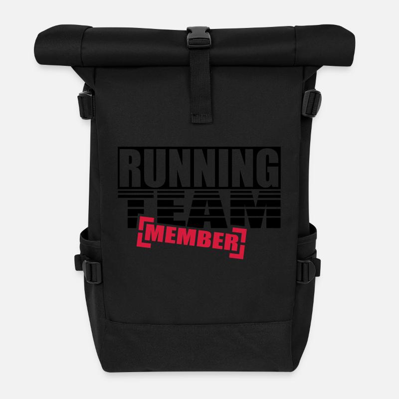 running Team member - Rolltop Rucksack - Schwarz