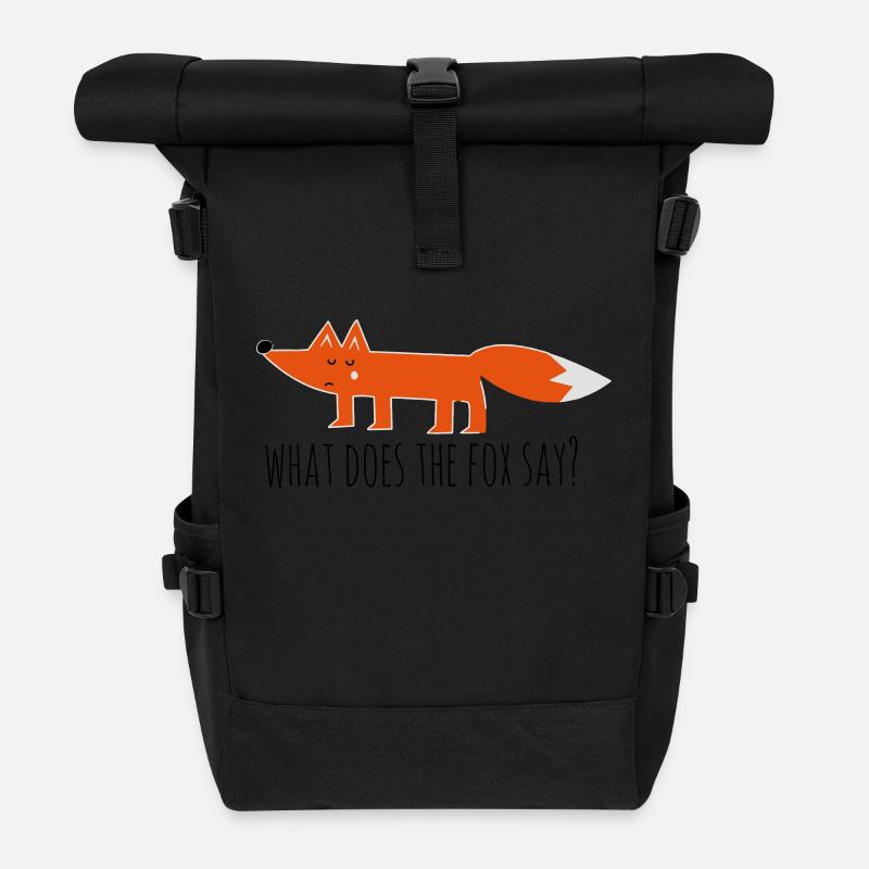 what does the fox say renard meme Proverbes - Sac à dos roll top - noir